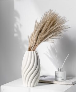 Simple patterned vegetarian ceramic vase porch bookcase living room light luxury home soft decoration ornaments