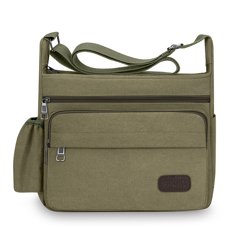 Thickened canvas bags, extra thick bags, men's shoulder bags, office workers' backpacks, fashionable crossbody bags, men's bags - Image 9