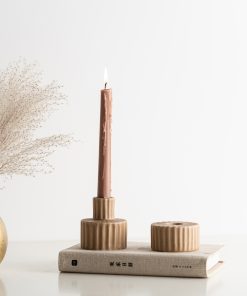 European style simple romantic candlelight dinner ceramic candle holder concave and concave candlestick decorations home decorations