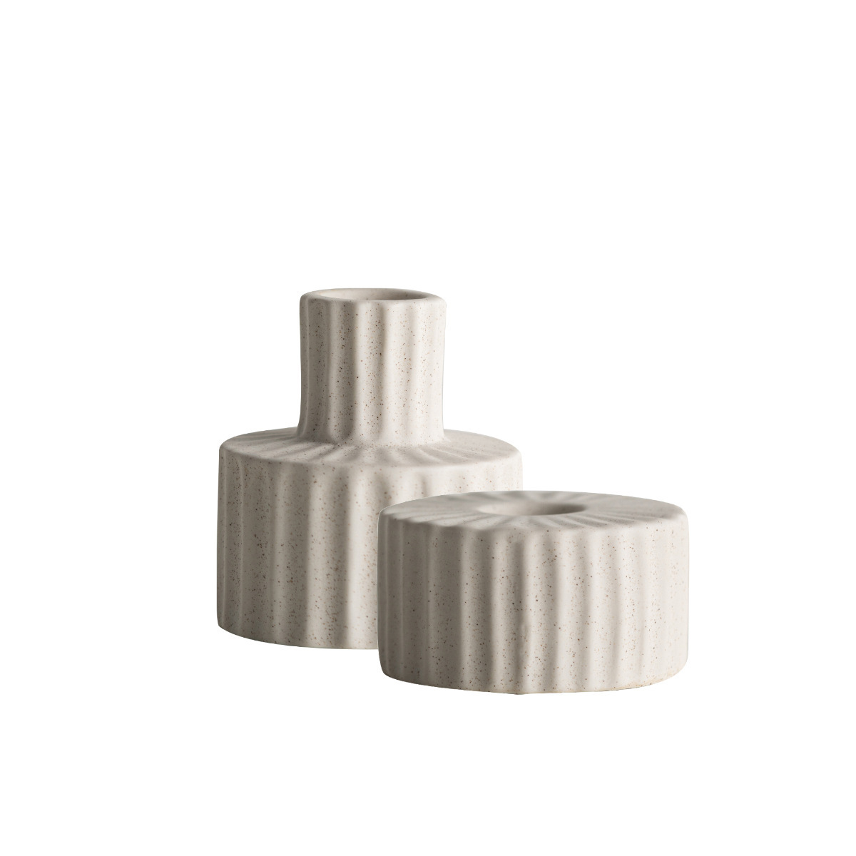 European style simple romantic candlelight dinner ceramic candle holder concave and concave candlestick decorations home decorations - Image 7