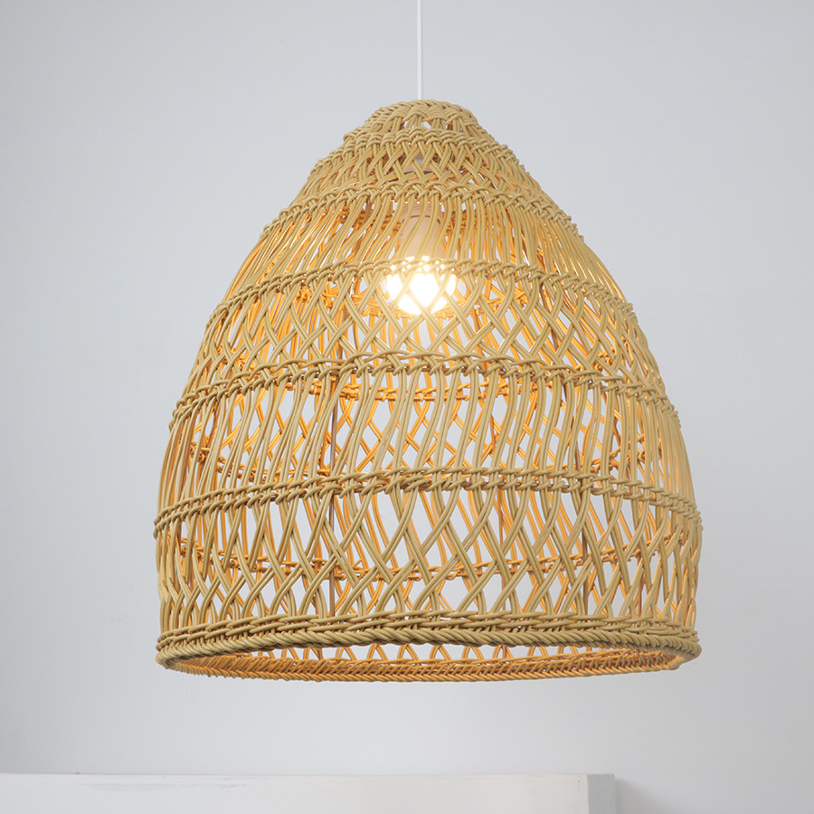 Wood Sheep Zen B&B Tea Room Chandelier Restaurant Rattan Bedroom Study Retro Wasabi Style Handmade Rattan Art Light - Image 5