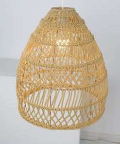 Wood Sheep Zen B&B Tea Room Chandelier Restaurant Rattan Bedroom Study Retro Wasabi Style Handmade Rattan Art Light