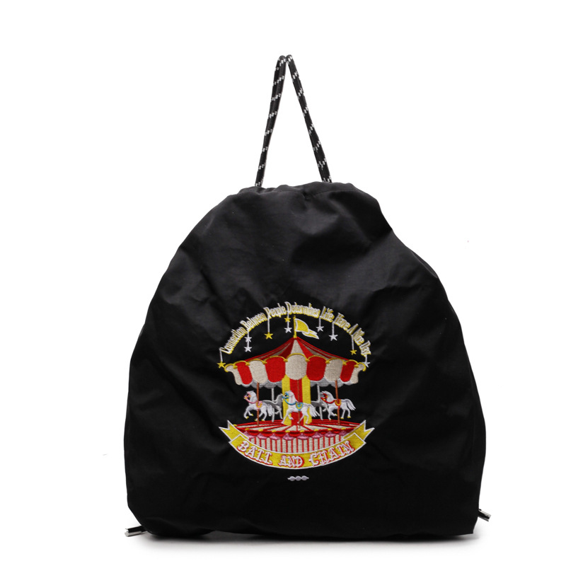 Japanese fashion brand fashion backpack cute cartoon environmentally friendly drawstring large capacity embroidery casual student bag - Image 9