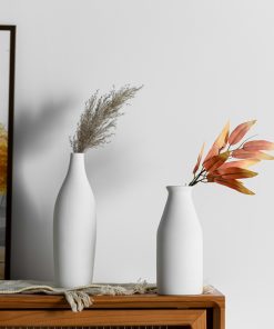 Modern simple ceramic white vase home decoration crafts high-end style