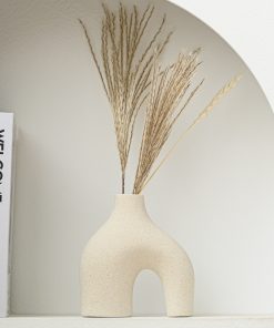 Modern simple Wasabi style, frosted ceramic vase, high-end light luxury home decoration