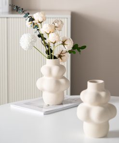 European style simple frosted bubble ball vase light luxury frosted texture handicraft home decoration
