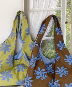 Spring and summer lazy and casual orchid bag large capacity tote bag niche Korean vest bag canvas shoulder bag women's bag