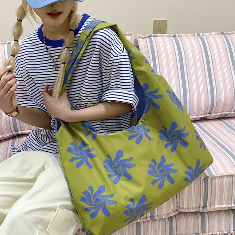 Spring and summer lazy and casual orchid bag large capacity tote bag niche Korean vest bag canvas shoulder bag women's bag - Image 4