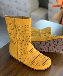 British style simple Maillard boots summer comfortable hollow breathable flat bottom sun boots short boots