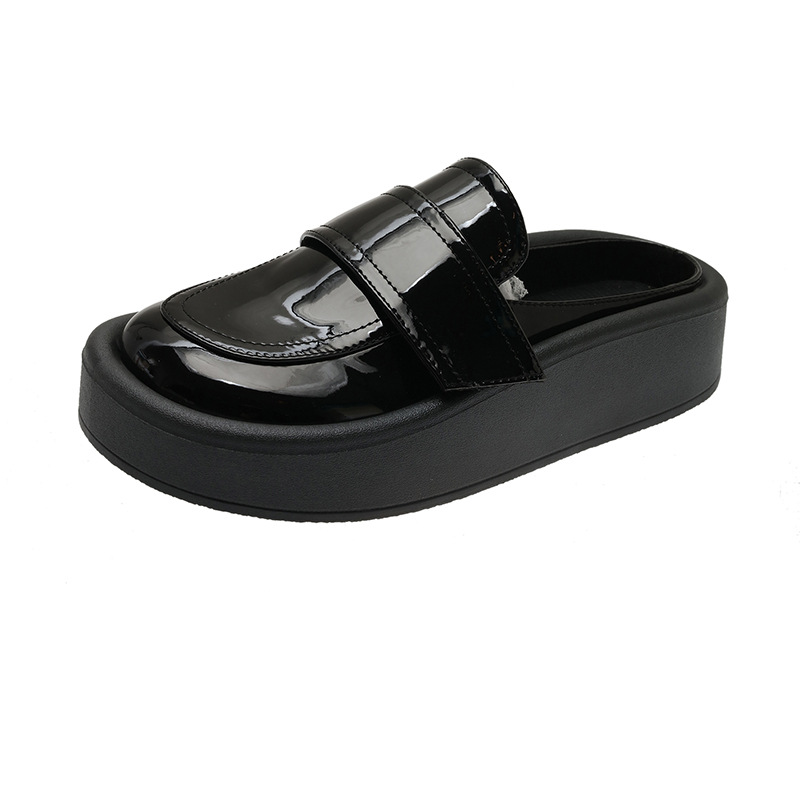 Lazy bag head half slippers in spring and summer soft sole fashion on the outside wearing sponge cake thick sole slippers - Image 10