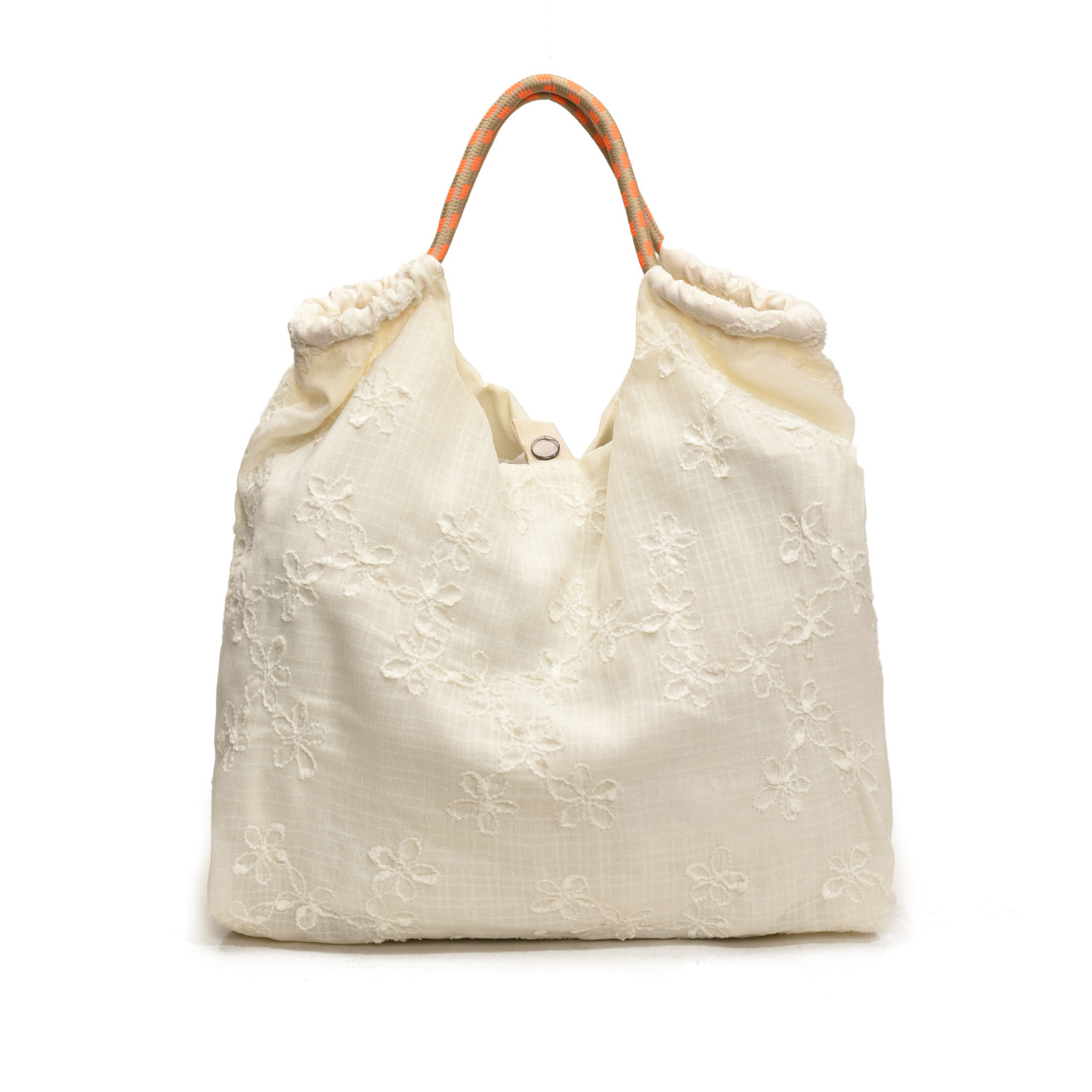 versatile embroidered small flower large capacity commuter handbag canvas bag student shoulder bag crossbody bag women - Image 10