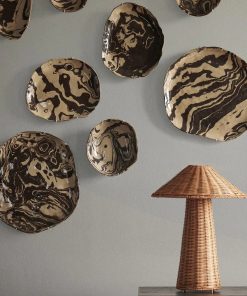 Retro rattan handmade mushroom desk lamp B&B Tea room Study bedroom Lighting fixtures