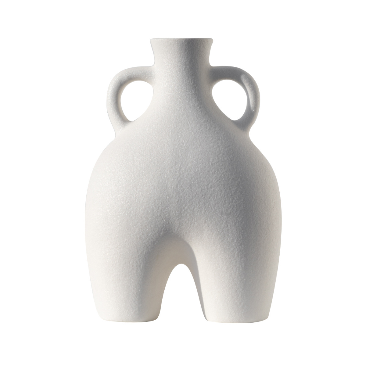 Ceramic European style abstract voxel burnt frosted vase with ears handmade home crafts ornaments style - Image 3