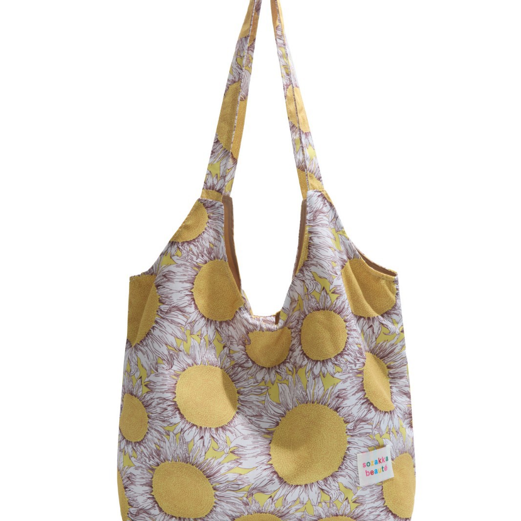 Dopamine large capacity shoulder bag retro ethnic style collage contrast shopping bag niche tote bag women's bag - Image 5