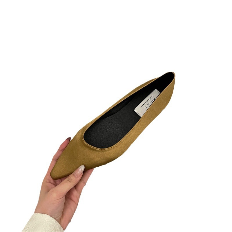 French style satin pointed toe single shoes for women in summer light mouth high-end fairy gentle soft sole grandma shoes - Image 5