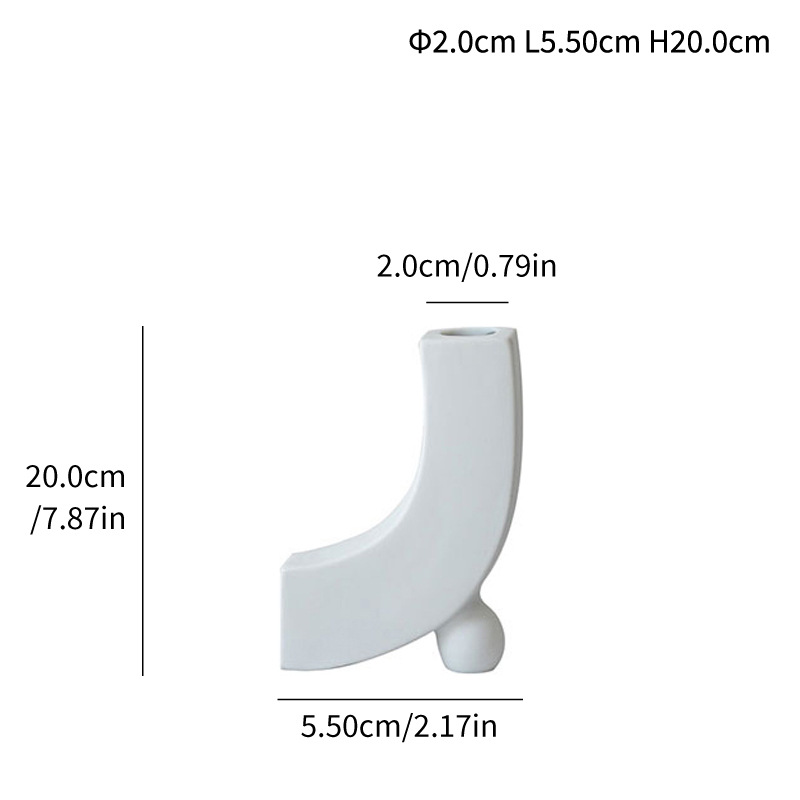 Small daimon Fengsu-fired simple special-shaped ceramic vase flower insert living room ornaments - Image 9