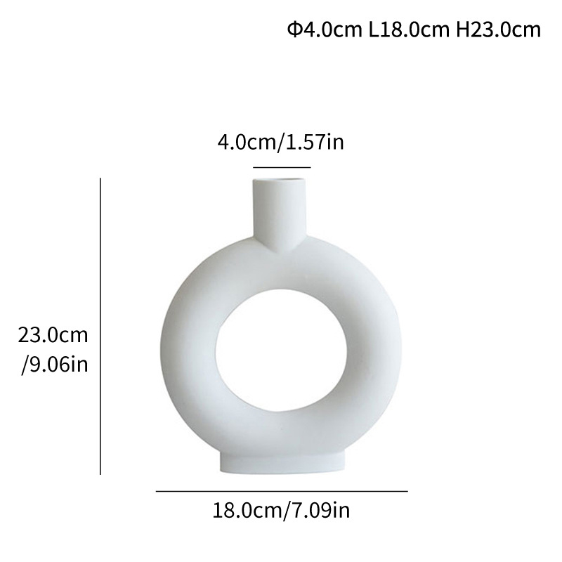 Small daimon Fengsu-fired simple special-shaped ceramic vase flower insert living room ornaments - Image 11