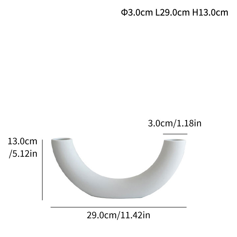 Small daimon Fengsu-fired simple special-shaped ceramic vase flower insert living room ornaments - Image 20