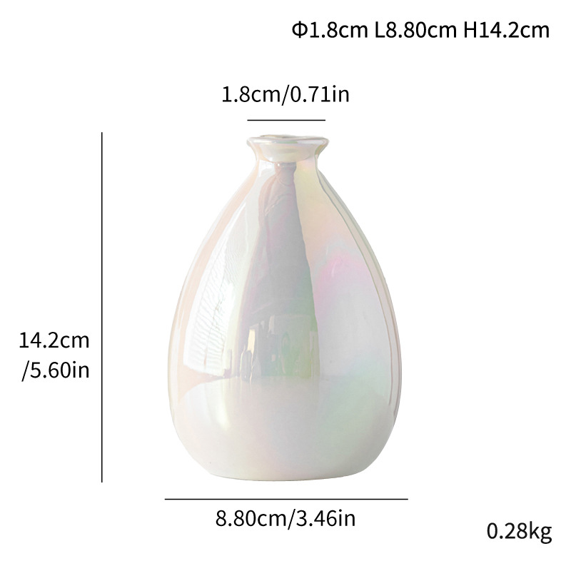 Daimon Light Luxury Texture Pearl Glaze Ceramic Mini Small Vase Home Decoration Ornaments - Image 12