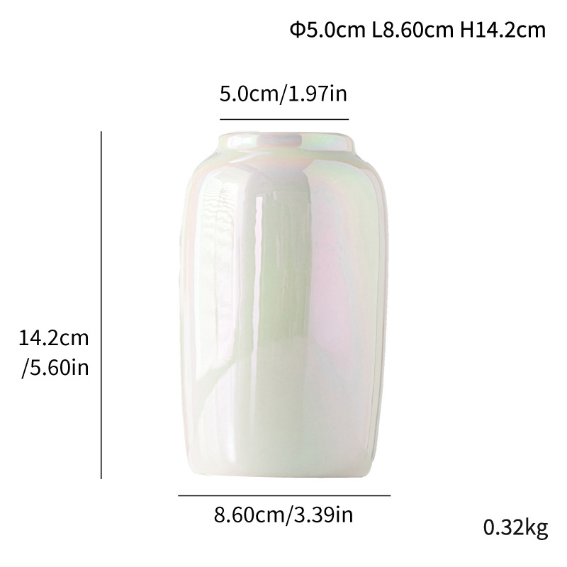 Daimon Light Luxury Texture Pearl Glaze Ceramic Mini Small Vase Home Decoration Ornaments - Image 13