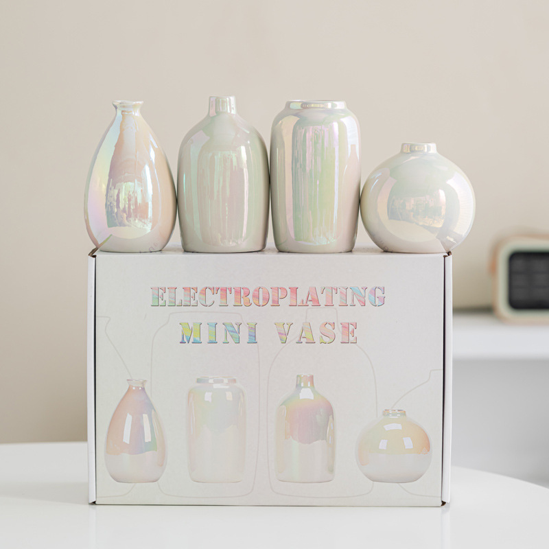 Daimon Light Luxury Texture Pearl Glaze Ceramic Mini Small Vase Home Decoration Ornaments - Image 6