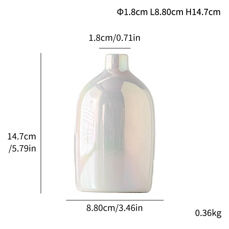 Daimon Light Luxury Texture Pearl Glaze Ceramic Mini Small Vase Home Decoration Ornaments - Image 7