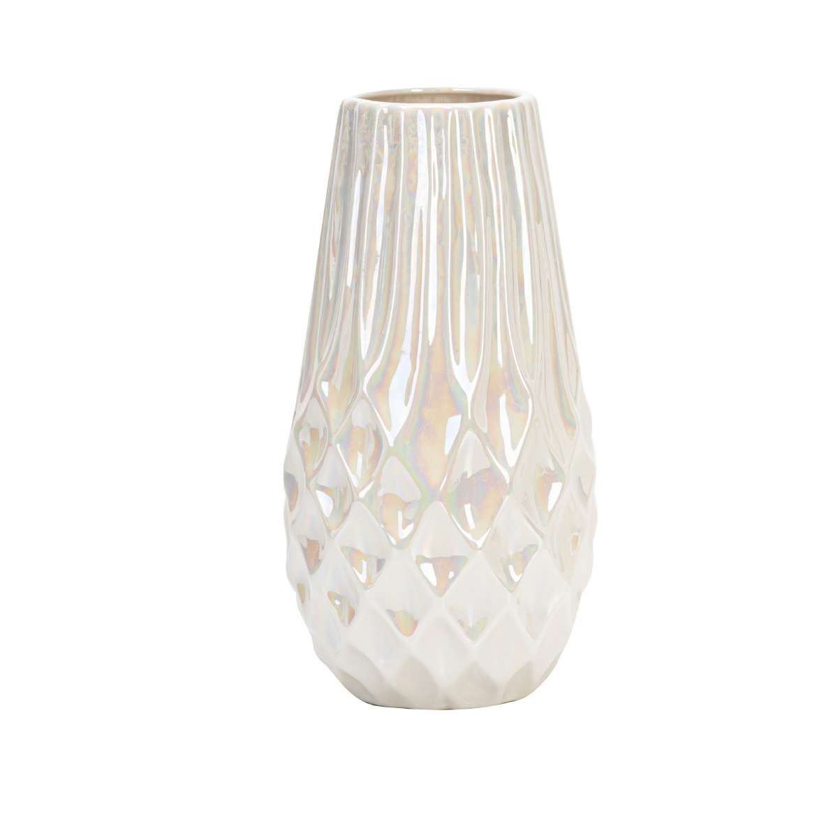 Wind ceramic vase fish scale pattern balcony interior decoration simple gift - Image 3