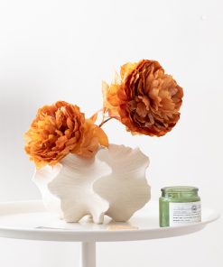 Simple style ceramic vase exquisite matte white fashionable vegetation wide mouth display cabinet decoration crafts