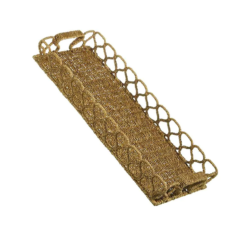Seaweed storage basket household desktop hand-woven basket bread fruit fruit basket coffee table restaurant decorations - Image 10