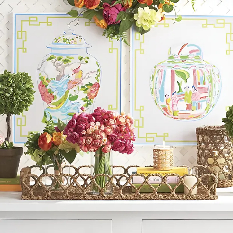 Seaweed storage basket household desktop hand-woven basket bread fruit fruit basket coffee table restaurant decorations - Image 2