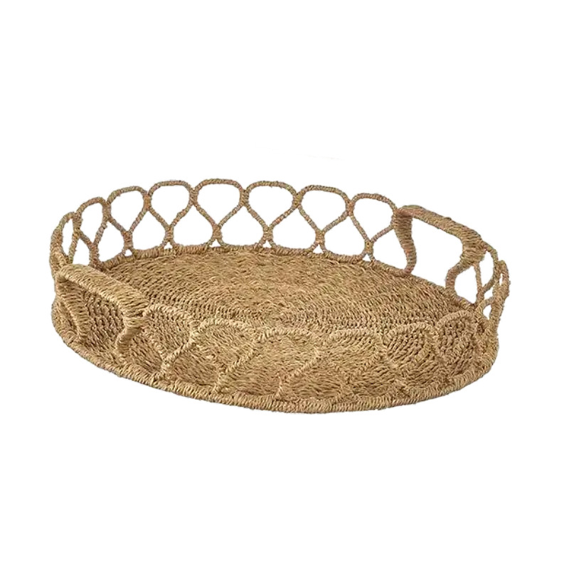 Seaweed storage basket household desktop hand-woven basket bread fruit fruit basket coffee table restaurant decorations - Image 5