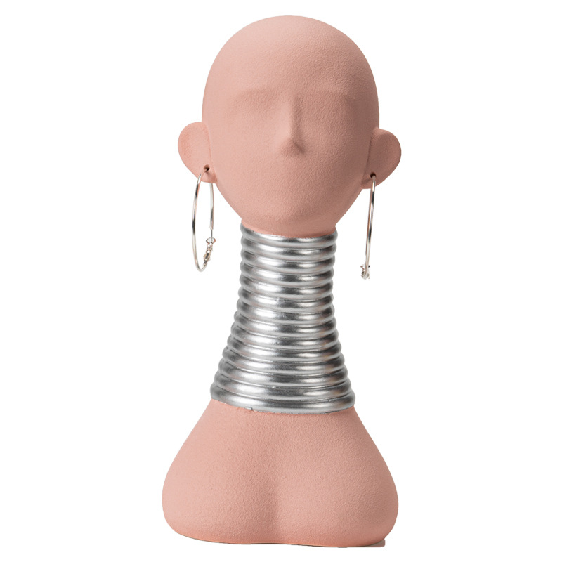 Modern ceramic simple Thai style long-neck human face home decoration style decorations - Image 3