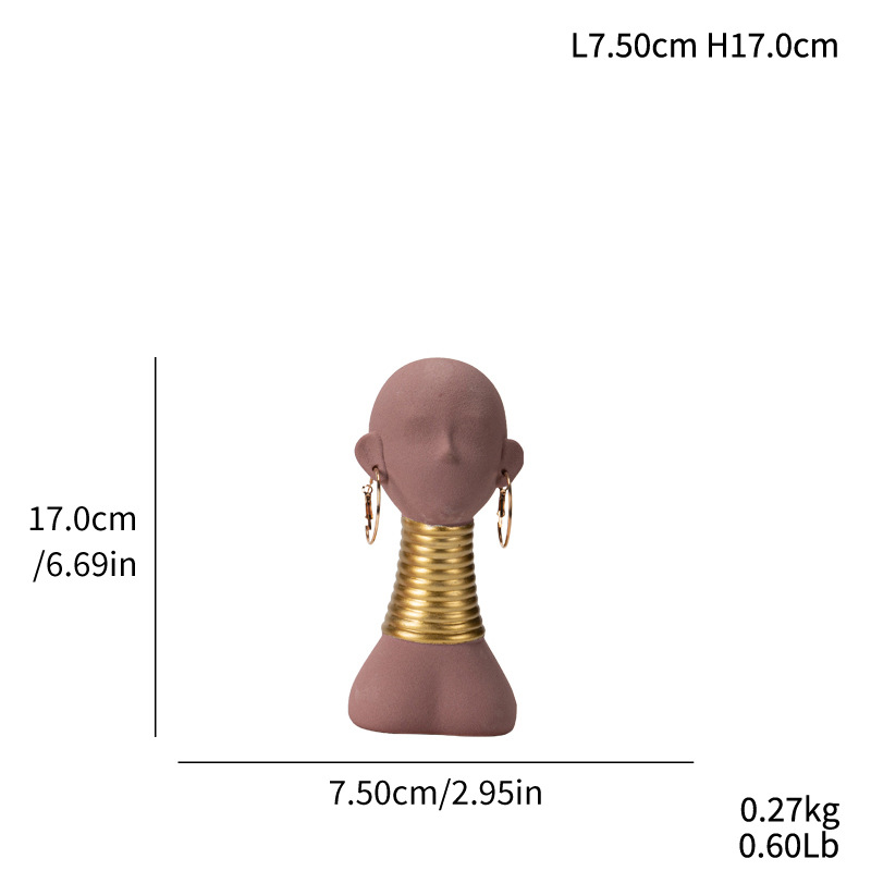 Modern ceramic simple Thai style long-neck human face home decoration style decorations - Image 5