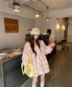 Real photo of embroidered long-sleeved shirt for women design layer cake short skirt casual suit