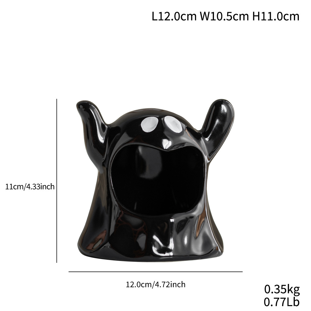 Cute ghost multicolor ceramic candlestick craft Halloween atmosphere decoration ornaments - Image 10