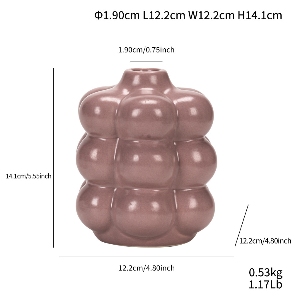 Wind bubble ceramic candlesticks, artistic geometric shapes, decorative desktop ornaments - Image 4