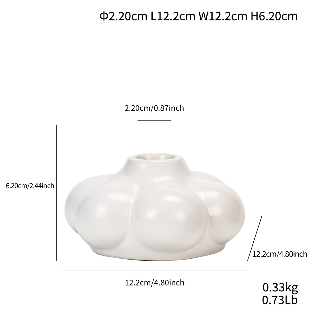 Wind bubble ceramic candlesticks, artistic geometric shapes, decorative desktop ornaments - Image 5