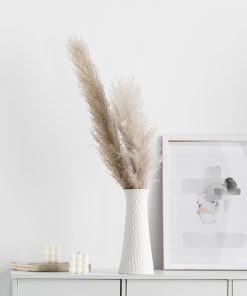 Ceramics, simple large vase, home decoration, white surface, fish scale pattern,