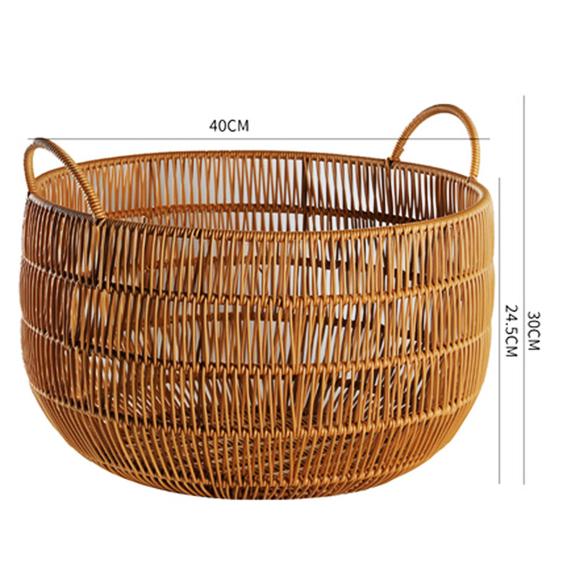 Imitation rattan woven dirty clothes basket style laundry basket bedroom laundry basket hotel bath towel basket toy storage bucket - Image 15
