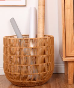 Imitation rattan woven dirty clothes basket style laundry basket bedroom laundry basket hotel bath towel basket toy storage bucket