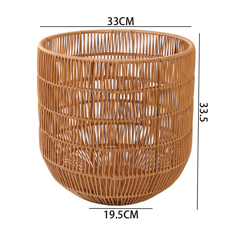 Imitation rattan woven dirty clothes basket style laundry basket bedroom laundry basket hotel bath towel basket toy storage bucket - Image 5