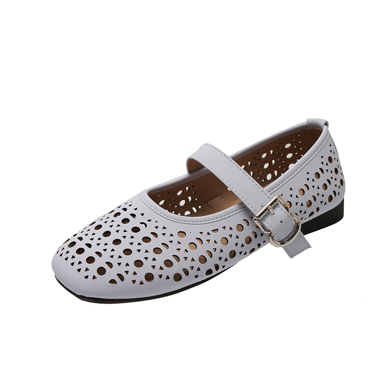 Flat sole single shoes for women in summer Mary Jane women's shoes soft sole hollow ballet small single shoes hole sandals - Image 12