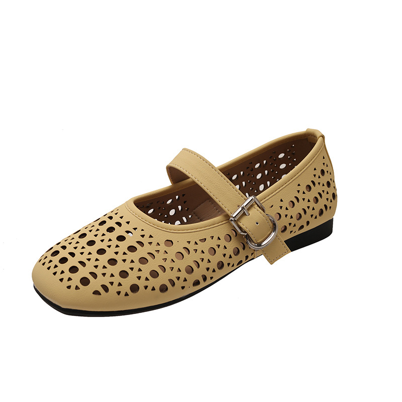 Flat sole single shoes for women in summer Mary Jane women's shoes soft sole hollow ballet small single shoes hole sandals - Image 8