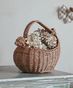 Fengji woven storage basket Vegetable picking basket Fruit basket Hand-woven storage basket Rattan storage basket