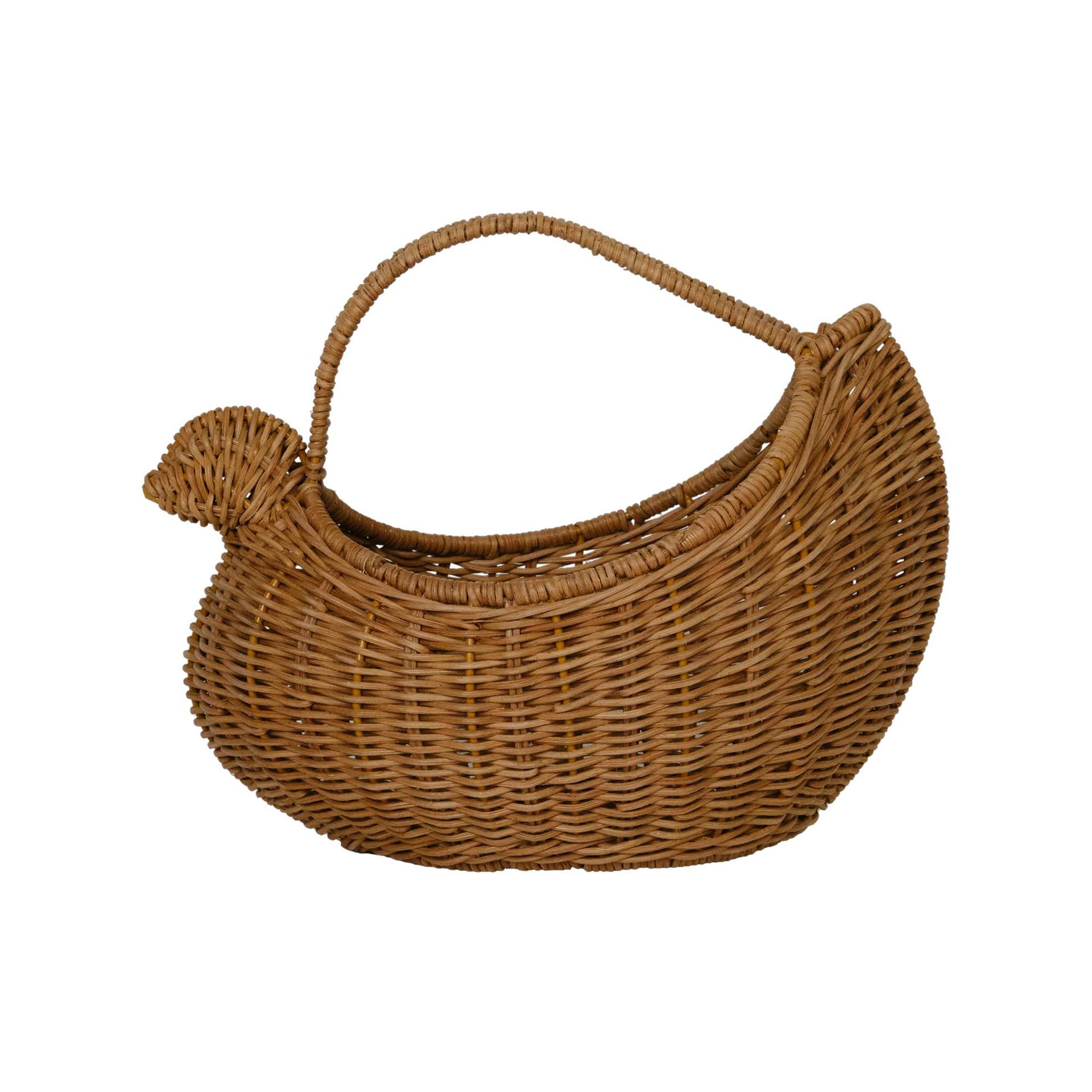 Fengji woven storage basket Vegetable picking basket Fruit basket Hand-woven storage basket Rattan storage basket - Image 3