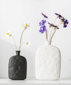 Simple modern ceramic vase abstract art home decoration ornament wine pot flower insert