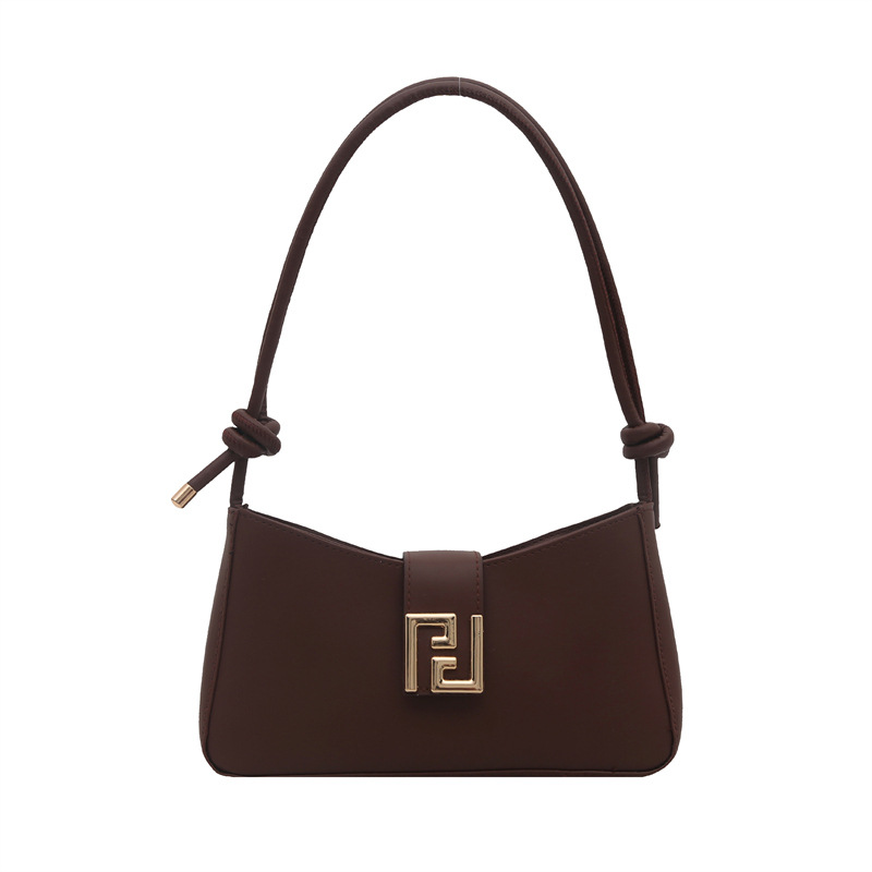 Niche design portable cross-pack French literary texture popular bag underarm bag women's trendy pure color - Image 11