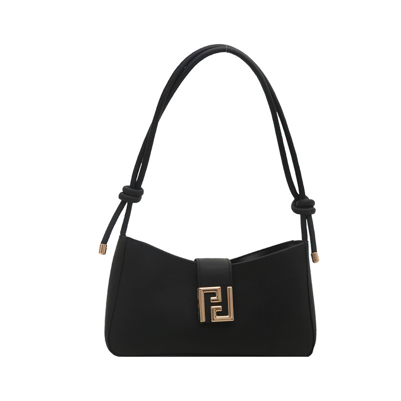 Niche design portable cross-pack French literary texture popular bag underarm bag women's trendy pure color - Image 13