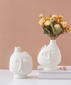 Children's fun matte face ceramic vase furnishings art ceramic home decorations