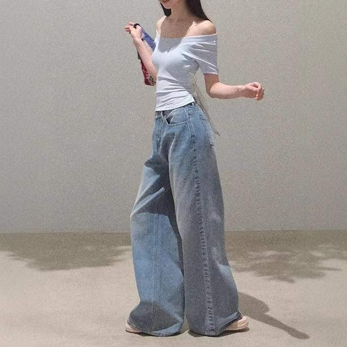 / "You look back too" bow-tie antibacterial round neck slim elastic pure erotic top shirt - Image 4